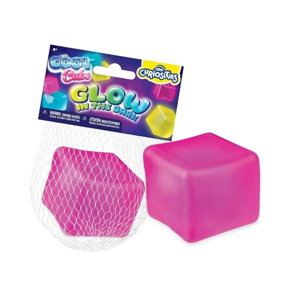 🔥ORB Curiosities Cool Cubes Glow in The Dark Stress Cube Toys BLUE BNWT🔥